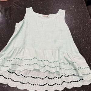 Valentina Naldi  linen tank top blouse. Made in Italy